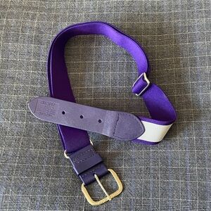 Kids Adjustable Purple Elastic Belt with Gold Buckle